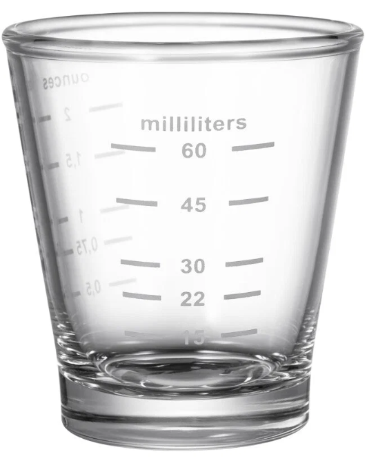 60ml Espresso Shot Measure Glass – Double Shot Barista Tool