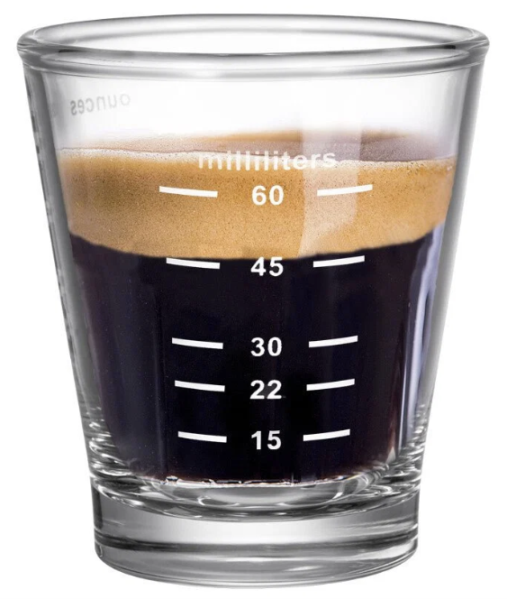 60ml Espresso Shot Measure Glass – Double Shot Barista Tool