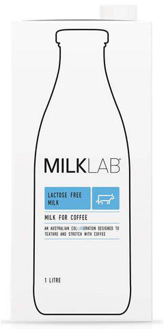 MilkLab soy milk packaging for coffee on a white background