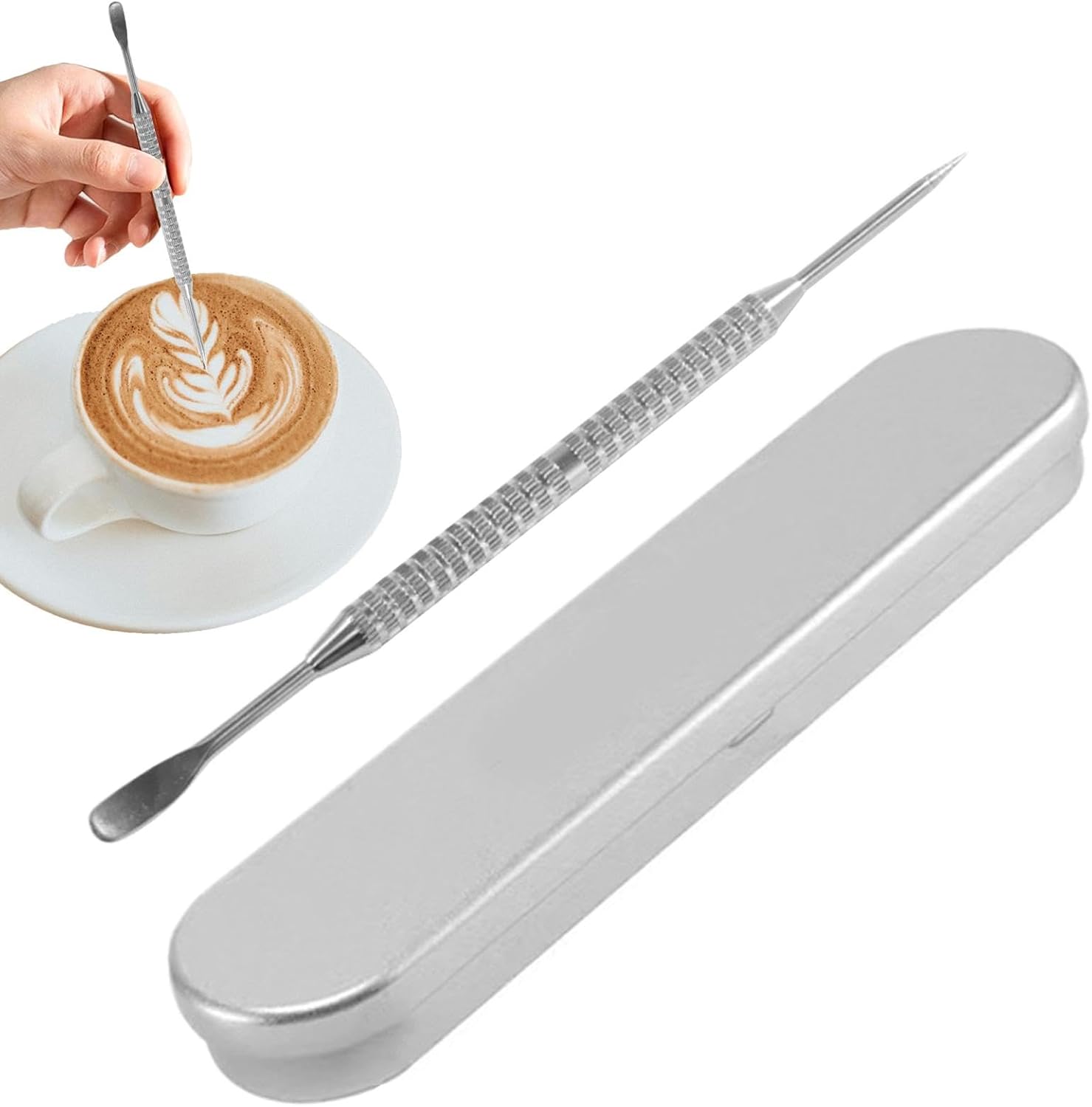 Precision Latte Art Pen – Double-Ended Stainless Steel Barista Tool
