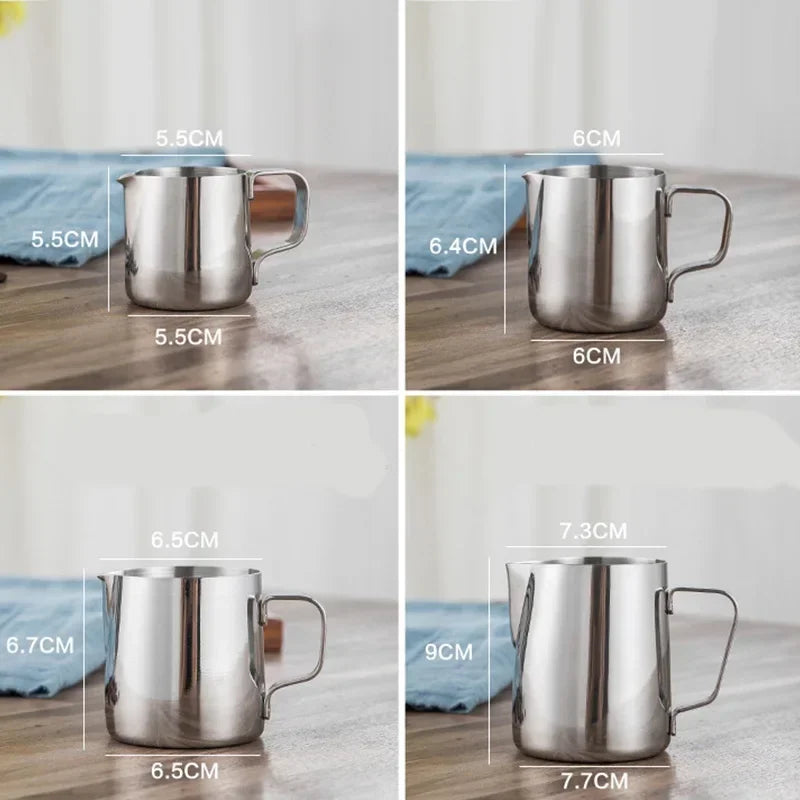 Milk Jugs Stainless Steel Frothing Pitcher Pull Flower Cups Coffee Milk Frother Latte Art Milk Foam Tool Coffeware