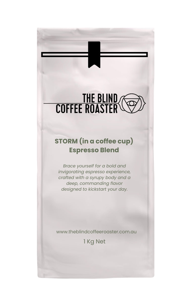StorminaCupEspressoBlend Coffee blend package from The Blind Coffee Roaster on a white background