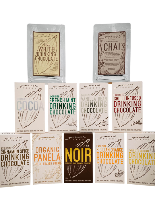 onwhite-1515-2-crop-c0-5__0-5 Assorted packages of drinking chocolate with various flavors on a white background
